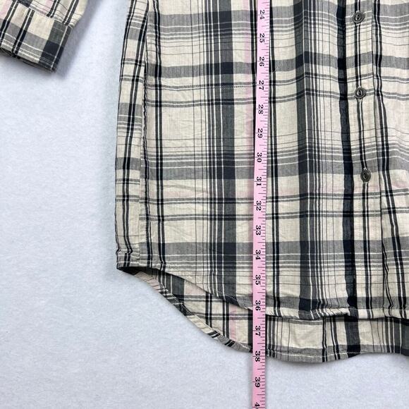 EUC The North Face Campridge Plaid Button Front Pockets Women's Shift Dress M - Picture 13 of 13
